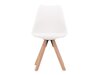 Cadeira Dallas 3478 (Branco + Brilhante madeira)