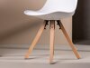 Καρέκλα Dallas 3478 (Άσπρο + Ανοιχτό χρώμα ξύλου)