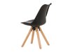 Καρέκλα Dallas 3478 (Μαύρο + Ανοιχτό χρώμα ξύλου)