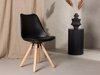 Καρέκλα Dallas 3478 (Μαύρο + Ανοιχτό χρώμα ξύλου)