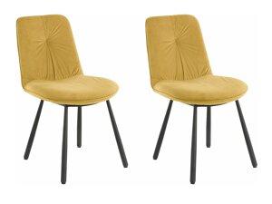 Conjunto de cadeiras Tulsa 520 (Preto + Amarelo)