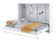 Zidni krevet Concept Pro Lenart AH110 (Bijela + Sjajno bijela)