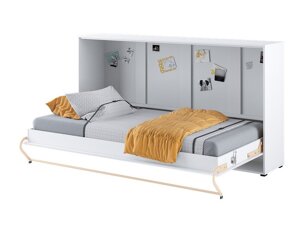 Κρεβάτι τοίχου Concept Pro Lenart AH110 (Άσπρο + Γυαλιστερό λευκό)