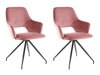 Conjunto de sillas Denton 1127 (Negro + Rosa)