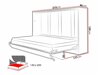Κρεβάτι - ντουλάπα Concept Pro Lenart AH110 (Άσπρο)