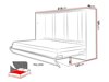 Κρεβάτι - ντουλάπα Concept Pro Lenart AH110 (Άσπρο + Γυαλιστερό λευκό)