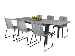 Asztal és szék garnitúra Dallas 3505 (Szürke)