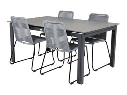 Stalo ir kėdžių komplektas Dallas 3506 (Pilka)