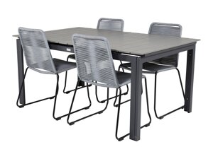 Conjunto de mesa e cadeiras Dallas 3506 (Cinzento)