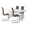 Conjunto de comedor Denton 1134 (Blanco + Capuchino)