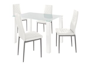 Маса и столове за трапезария Denton 1136 (Бял)