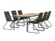 Σετ Τραπέζι και καρέκλες Dallas 3524 (Σκούρο γκρι + Μαύρο)