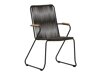Conjunto de mesa e cadeiras Dallas 3524 (Cinzento escuro + Preto)