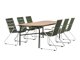 Tisch und Stühle Dallas 3524 (Grün + Silber)