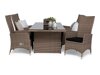 Laua ja toolide komplekt Comfort Garden 1389 (Pruun + Must)