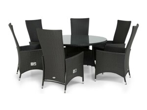 Stalo ir kėdžių komplektas Comfort Garden 1385 (Juoda)