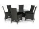 Asztal és szék garnitúra Comfort Garden 1385 (Fekete)