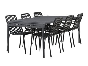 Conjunto de mesa e cadeiras Dallas 3541 (Preto)