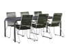 Conjunto de mesa y sillas Dallas 3542 (Verde + Plata)