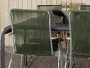 Conjunto de mesa e cadeiras Dallas 3542 (Verde + Prata)