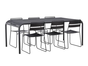 Asztal és szék garnitúra Dallas 3543 (Fekete)