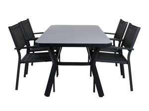 Conjunto de mesa e cadeiras Dallas 3587 (Preto)