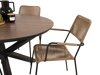 Laua ja toolide komplekt Dallas 3605 (Must + Helepruun)