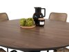 Asztal és szék garnitúra Dallas 3605 (Fekete + Világosbarna)