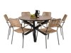 Tisch und Stühle Dallas 3607 (Schwarz + Hellbraun)