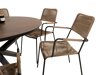 Stol i stolice set Dallas 3607 (Crna + Svijetlo smeđa)