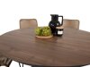 Σετ Τραπέζι και καρέκλες Dallas 3607 (Μαύρο + Ανοιχτό καφέ)