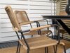 Стол и стулья Dallas 3607 (Чёрный + Светло-коричневый)