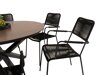 Stalo ir kėdžių komplektas Dallas 3607 (Juoda)