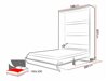 Κρεβάτι - ντουλάπα Concept Pro Lenart AH137 (Άσπρο + Γραφίτης)