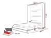 Zidni krevet Concept Pro Lenart AH137 (Siva)