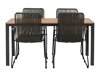 Σετ Τραπέζι και καρέκλες Dallas 3614 (Σκούρο γκρι + Μαύρο)