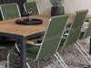Tavolo e sedie set Dallas 3627 (Verde + Argento)