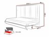 Zidni krevet Concept Pro Lenart AH110 (Siva)