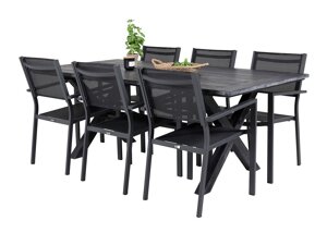 Tisch und Stühle Dallas 3641 (Schwarz)