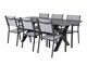 Tisch und Stühle Dallas 3641 (Grau + Schwarz)