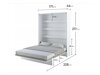 Κρεβάτι - ντουλάπα Concept Pro Lenart AH139 (Γυαλιστερό λευκό + Γκρι)