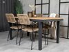 Σετ Τραπέζι και καρέκλες Dallas 3651 (Μαύρο + Ανοιχτό καφέ)