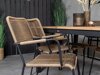 Σετ Τραπέζι και καρέκλες Dallas 3651 (Μαύρο + Ανοιχτό καφέ)