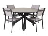 Tisch und Stühle Dallas 3670 (Schwarz + Grau)