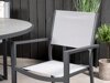 Conjunto de mesa e cadeiras Dallas 3670 (Preto + Cinzento)