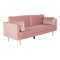 Dīvāns Dallas 101 (Dusty rozā + Brūns)