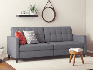 Dīvāns gulta Tulsa 535 (Gaiši pelēks)
