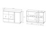 Wohnzimmer-Sets Kingston E110 (Artisan Eichenholzoptik + Graphit)