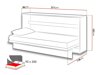 Κρεβάτι - ντουλάπα Concept Pro Lenart AH115 (Γυαλιστερό λευκό)