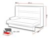 Κρεβάτι - ντουλάπα Concept Pro Lenart AH115 (Γυαλιστερό λευκό)